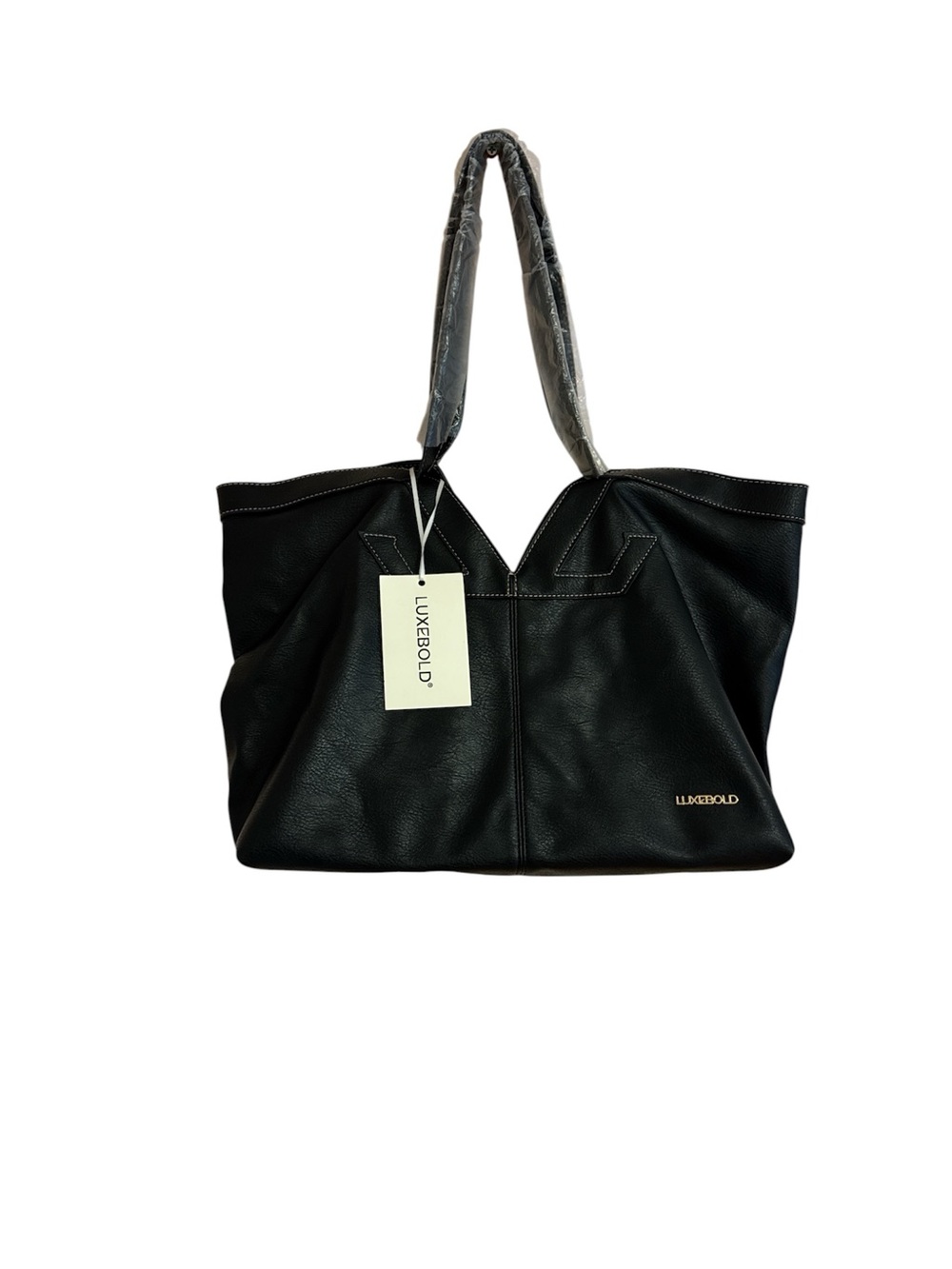Black Pebbled Leather Tote - Classic Everyday Carryall